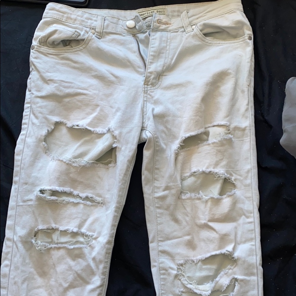 light ripped jeans